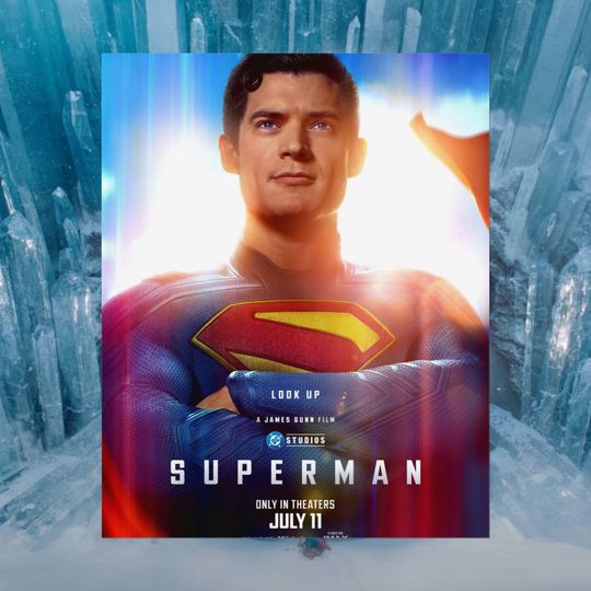 Superman 2025 Premium Matte Vertical Poster, DC Universe Wall Art