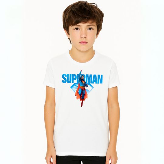 Superman 2025 Movie Kids T-Shirt - Young Clark Kent Tee - Man of Steel David Corenswet