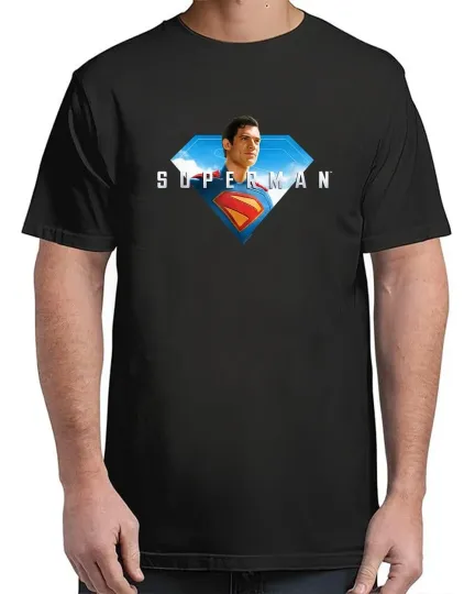 Superman Hopeful Clark Kent Bust Portrait Adult T-Shirt
