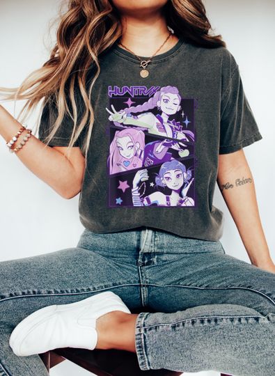 Huntrix Kpop Demo Movie Shirt, Vintage Kpop Concert Tee, Korean Music Fan Gift, Retro Film Graphic T-Shirt, Kpop Idol Tour Shirt