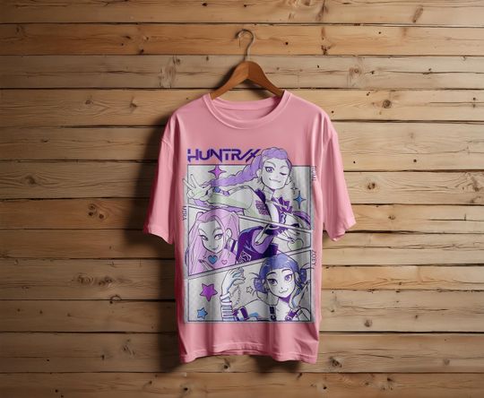 K-Pop Demon Hunters Inspired T-shirt, Mina, Mika, & Zoey Tee, Huntrix Trio Tshirt Jinu Tee, Demon Hunter Merch, Saja Girls, Gift For her