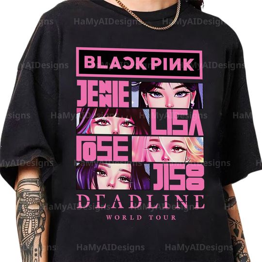 BlackPink Shirt, Born Pink shirt, Kpop Fan Tee, Kpop Merch Shirt, Blackpink World Tour tee, Concert Outfit Fan Shirt