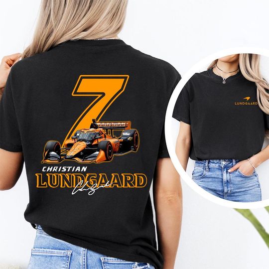 Christian Lundgaard #7 IndyCar Double Sided T-Shirt, Vintage Racing Design