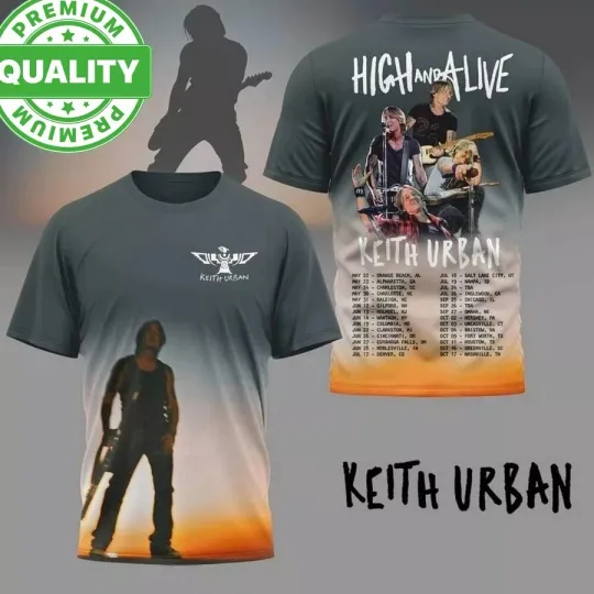 KEITH URBAN HIGH AND ALIVE 2025 TOUR 3D Shirt