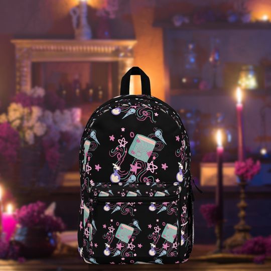 Pastel Witch Backpack - Gothic Occult Fashion Bag - Wiccan & Pagan-inspired - Witchy Back to School Supplies - Occult Gift - Dark Academia