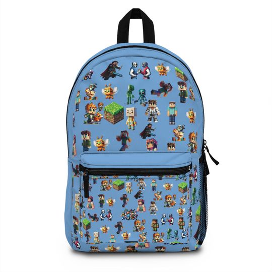 Game Characters Backpack for Kids, Gamer Bag, School Backpack, Gamer Wilderness Adventure Pack, Birthday Gift, Back to School Apparel