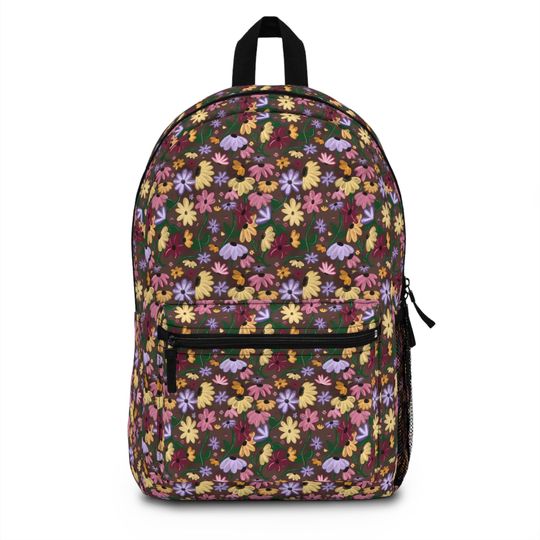 Piano Surprise Song Floral Printed Backpack Music Lover's Bag, Fan-Inspired Accessory, 2025 Concert Memory Keepsake, School Travel Bag