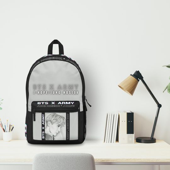 Backpack Knapsack BTS X army j-hope Jung Hoseok bookbag school bag gift print of original charcoal pencil fanart