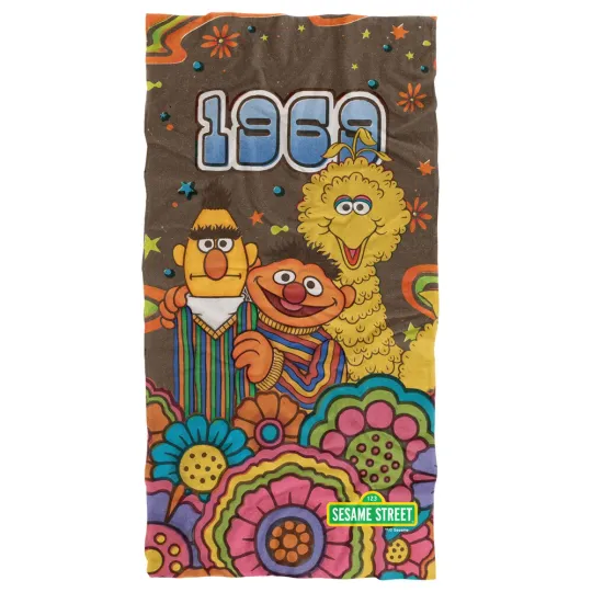 Sesame Street Psychedelic 69 Officially Licensed Beach Towel 30"x60"
