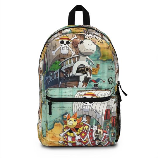 Adventure Awaits: Pirate-Themed Backpack, luffy Bag, Travel Rucksack, Gift for Students, School Supplies