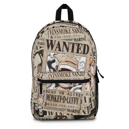 Anime Backpack, Large School Bag, Travel Backpack, Unique Bag, Gift for Anime Fans, One Piece Design