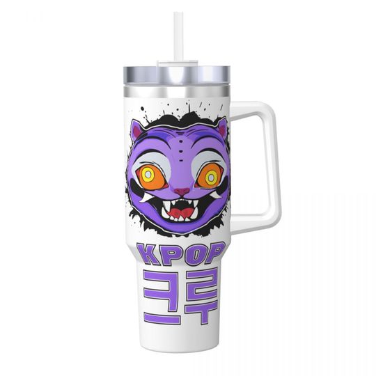 KPop Demon Hunters Tumblers 40 oz With Handle,  Gift For Kids, Back To School Gift Idea