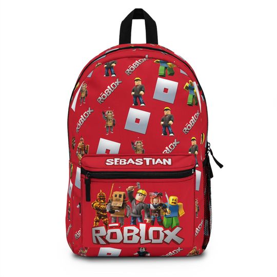Roblox Backpack with Name - Lightweight & Waterproof School Backpack for Kids, with Laptop Compartment and Personalization, Gift for Roblox Fans