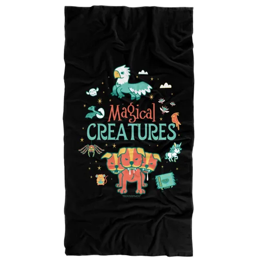 Harry Potter Magical Creatures Officially Licensed Beach Towel 30"x60"