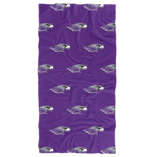 University of Wisconsin Whitewater Beach Towel/Bath Towel, 30"x60" Logo Pattern