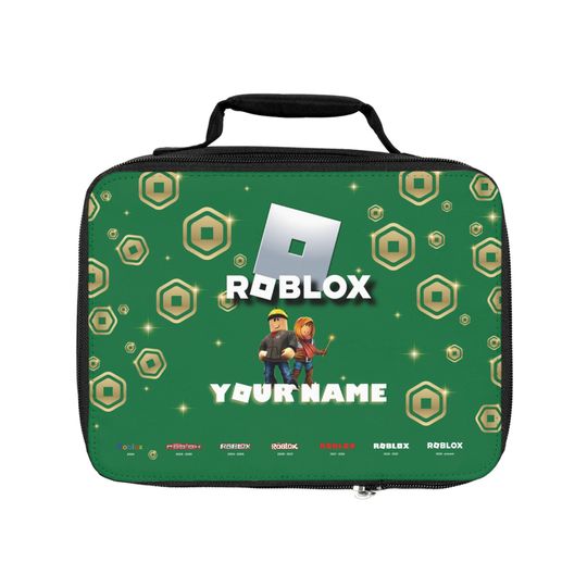 Roblox Lunch Bag with Name - Insulated Lunch Box for Kids, Ideal Gift for School, Kindergarten & Fans, Personalized and Practical