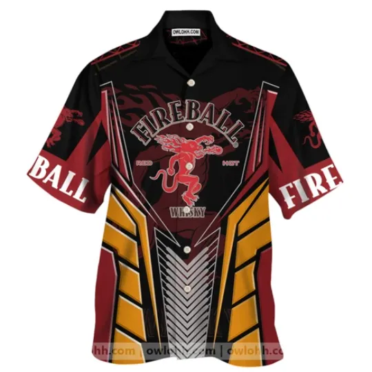 Personalized Fireball Cinnamon Whisky Hawaiian Shirt