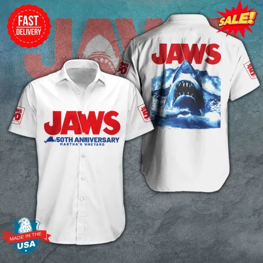 Jaws 3D Hawaiian Shirt