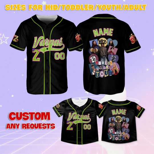Descendants Zombies Worlds Collide Tour Jersey, Disney Zombies 4 Characters Shirt, Disney Zombies Poster 2025 Jersey, Zombies Vargas Jersey