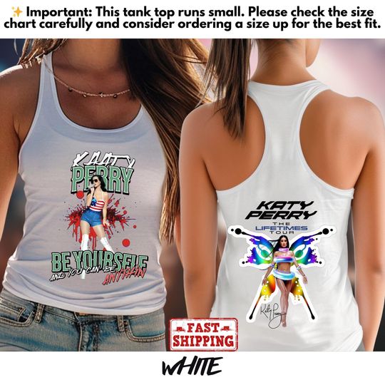 2025 Katy Perry Lifetime Tour Double Sided Tank Top, Katy Perry Merchandise, Katy Perry Concert Shirt