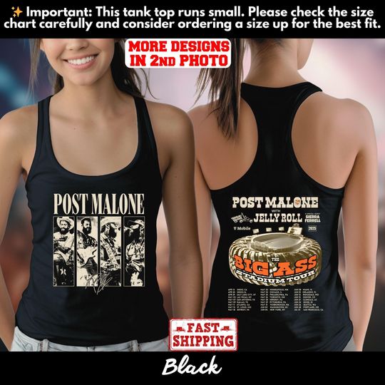 Vintage Post Malone Tank Top, Post Malone Losers Tank Top, Post Malone Tour, Big Ass Stadium Tour, Posty 2025 Tour Tank Top, Posty Tour Tank