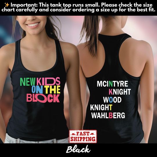 NKOT Block 2025 Tour Merch, NK on The Block The Right Stuff Tour 2025 Tank Top, NKOT Block Concert And Fan Tank Top, NK on The Block Shirt