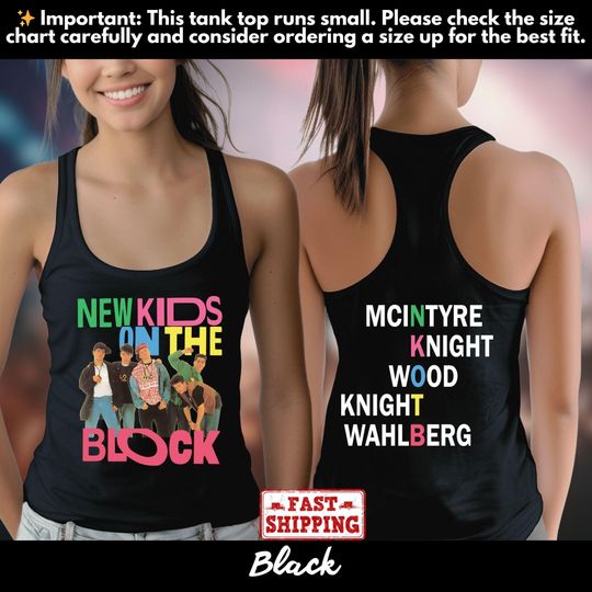 NKOT Block 2025 Tour Merch, NK on The Block The Right Stuff Tour 2025 Tank Top, NKOT Block Concert And Fan Tank Top, NK on The Block Shirt