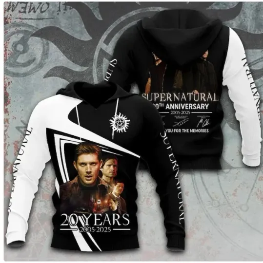 Supernatural Shirt, Supernatural 20Th Anniversary Hoodie 3d fan gift new