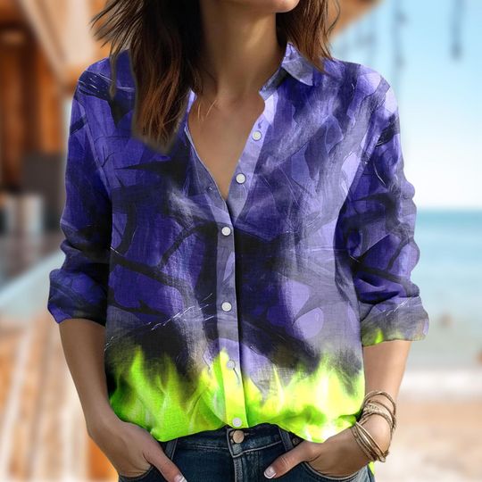 Disney Sleeping Beauty Shirt, Maleficent Cosplay Women Casual Shirt, Maleficent Women's Blouses T-Shirt, Villain Cartoon Magic Kingdom Shirt