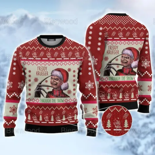 Freddy Krueger 3D SWEATER Halloween Gift Best Price Christmas Gift Us Size