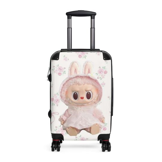 Kids Suitcase, Labubu Cute Bunny Pattern Travel Luggage, Family Trips, Fun Holiday Gift, Vacation Essentials