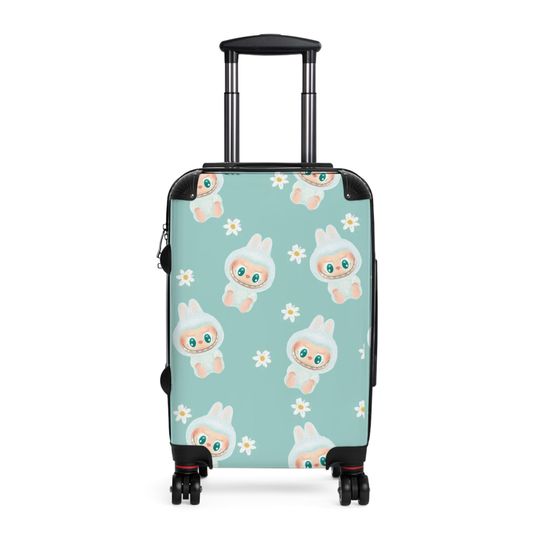 Labubu Cute Bunny Pattern Suitcase for Kids, Travel Luggage for Family Trips, Fun Holiday Gift, Vacation Essentials, Stylish Travel Gear