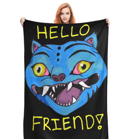 Derpy Monkey Tiger Fleece Blanket