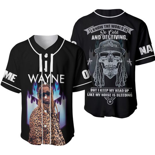 Lil Wayne Personalized Baseball Jersey - The World Is So Cold And Deceiving
