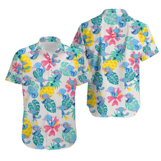 Discover Wooper Button Shirt, Wooper Pookemon Hawaiian Shirt