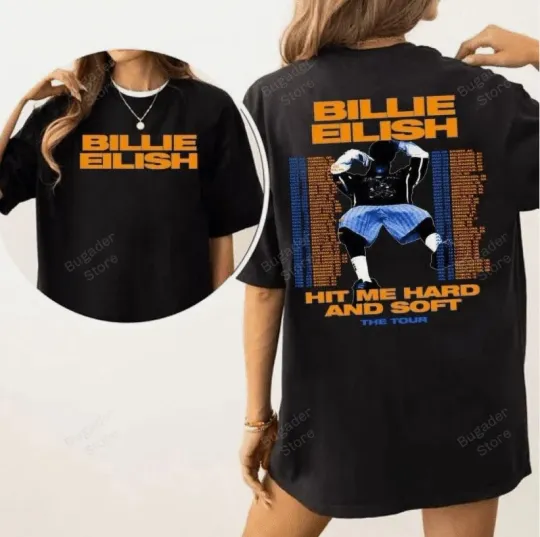 Billie Eilish Hit Me Hard and Soft Tour 2025 Double Sided T-Shirt