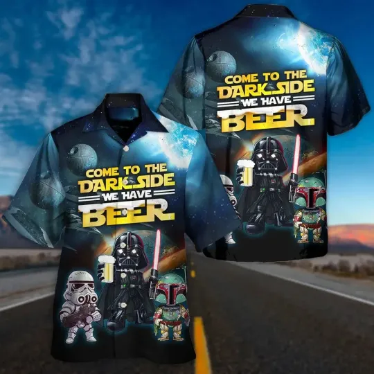 Star Wars Stormtrooper Darth Vader Boba Fett Hawaiian Shirt