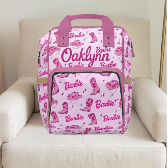 Barbie,Barbie diaper Backpack,Western,Western diaper Backpack,Western nursery,girl diaper bag,custom diaper bag,cowgirl baby shower,girl backpack