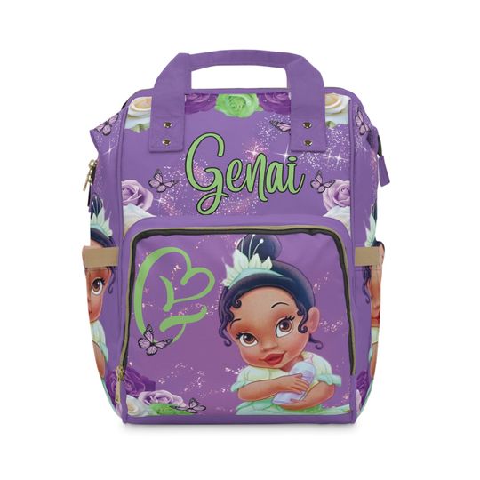 Custom Baby Princess Tiana Diaper Backpack