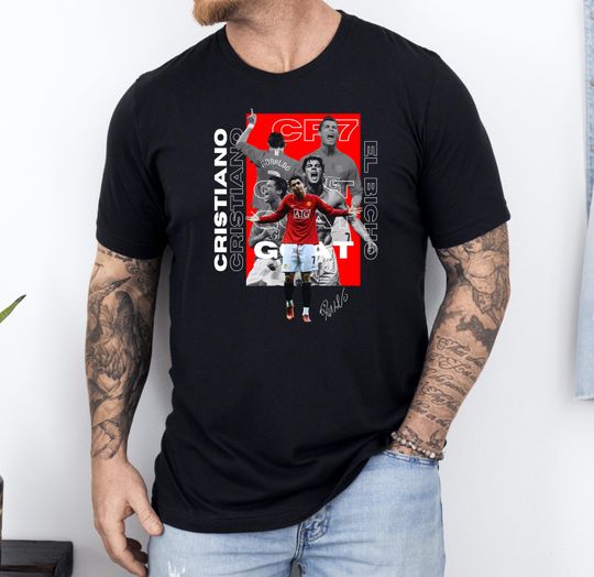Cristiano Ronaldo T-Shirt, CR7 Youth Tee, Soccer Star Apparel