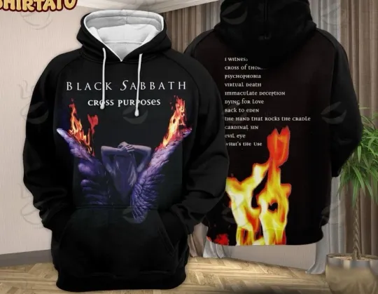 Best Price Black Sabbath Cross Purposes Album Cover Shirt 3D Hoodie