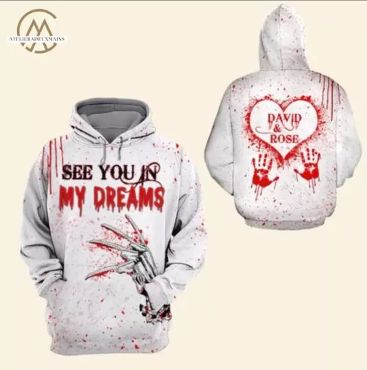 Personalized Freddy Krueger 3D HOODIE Us Size Halloween Gift Best Price