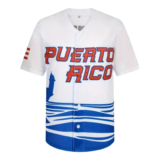 Team Puerto Rico Roberto Clemente #21 Baseball Jersey White Stitched Men's 2XL