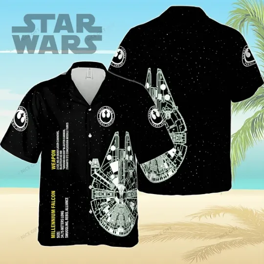 Star Wars Millennium Falcon Hawaiian 3D Shirt