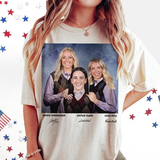 Sophie Cunningham Caitlin Clark Lexie Hull Indiana Basketball T-Shirt