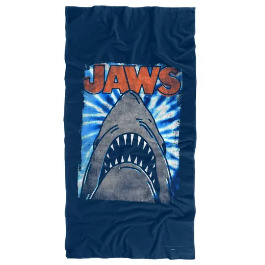 Jaws, 30"x60" Ocean Tie Dye Beach Towel