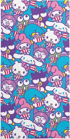 Towel - Hello Kitty and Friends - Popcorn Party Microfiber Beach/Bath 30x60
