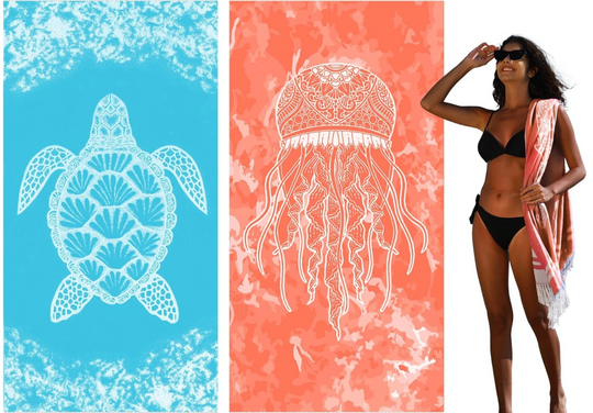 Thin Turkish Beach Towel Lightweight Quick Dry Absorbent Cotton Bathroom Bath...