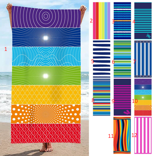 Rainbow Beach Mat Mandala Blanket Wall Hanging Tapestry Stripe Towel Microfiber