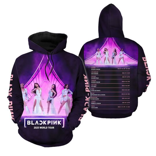 Blackpink Tour 2025 Hoodie  Stylish Kpop Merch for Men Women Teens